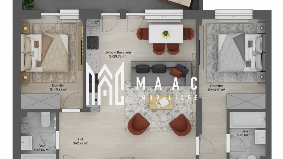 Apartament 3 camere I 64 mp I Sibiu I Doamna Stanca I 2 băi I balcon 10 mp - Poză 6