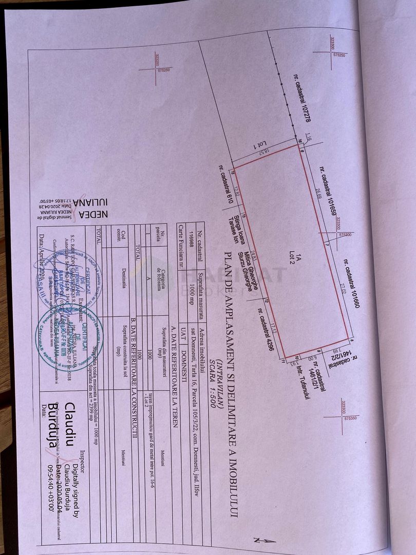 De vânzare teren intravilan – 1000 mp – Comuna Domnești, Str. Rădului - Poză 4