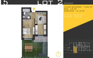 Gradina privata Titan Pallady Decomandat Ansamblu premium Metrou Teclu - Schiță 3