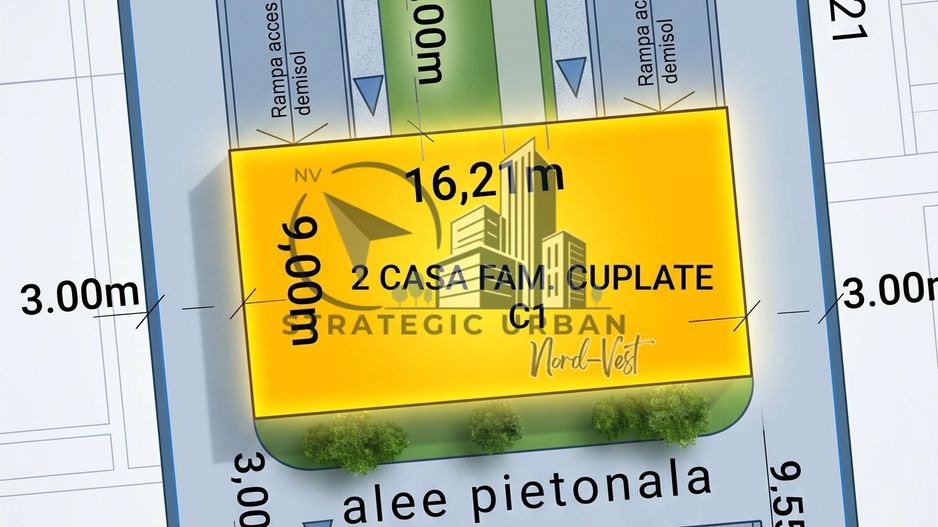 Duplex semifinisat, zona Stadionului de Fotbal, Florești - Schiță 8