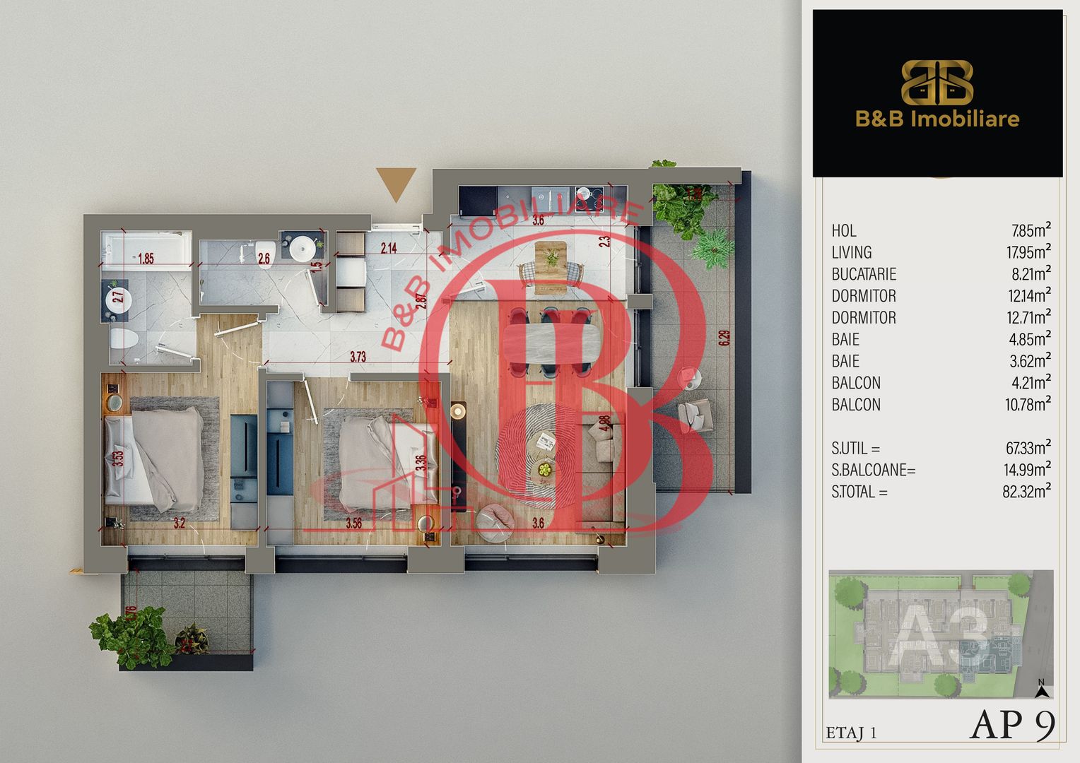 3 camere -complex cu circuit inchis -piscina--pista alergare - Schiță 8