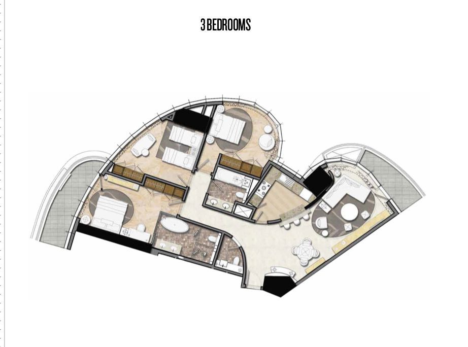 Apartamente în Damac Towers  Dubai - Schiță 6