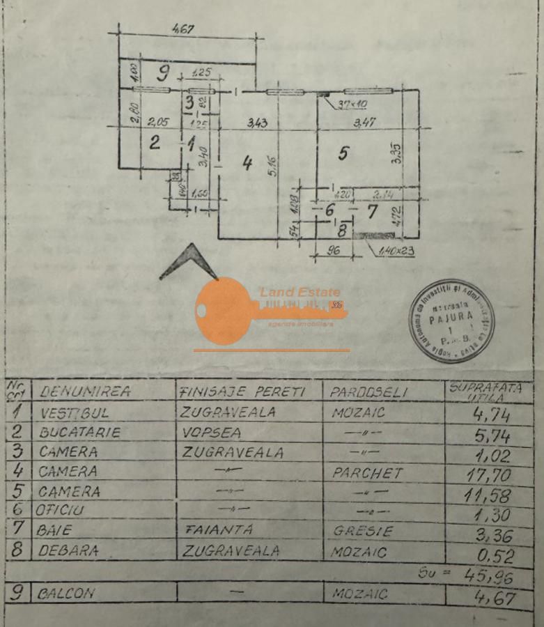 Apartament 2 camere | Domenii – 1 Mai - Piata Chibrit - Schiță 10