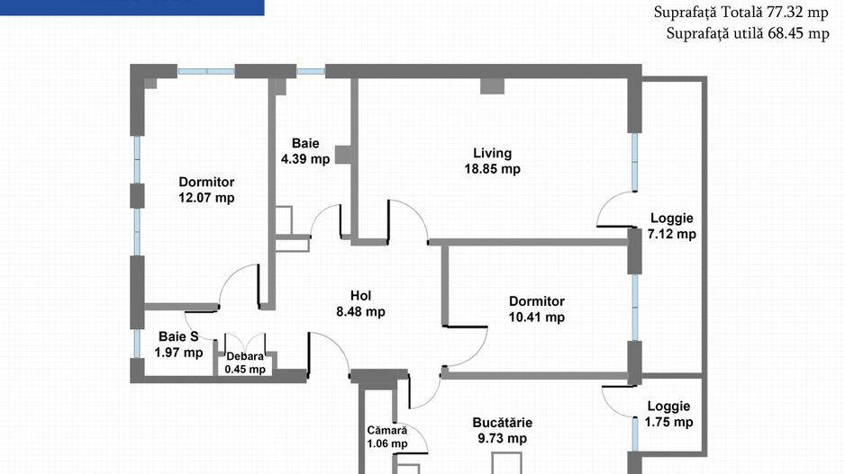 3 camere Dristor lângă McDonald’s, 2 băi cu geam, decomandat,  0% comision - Poză 20
