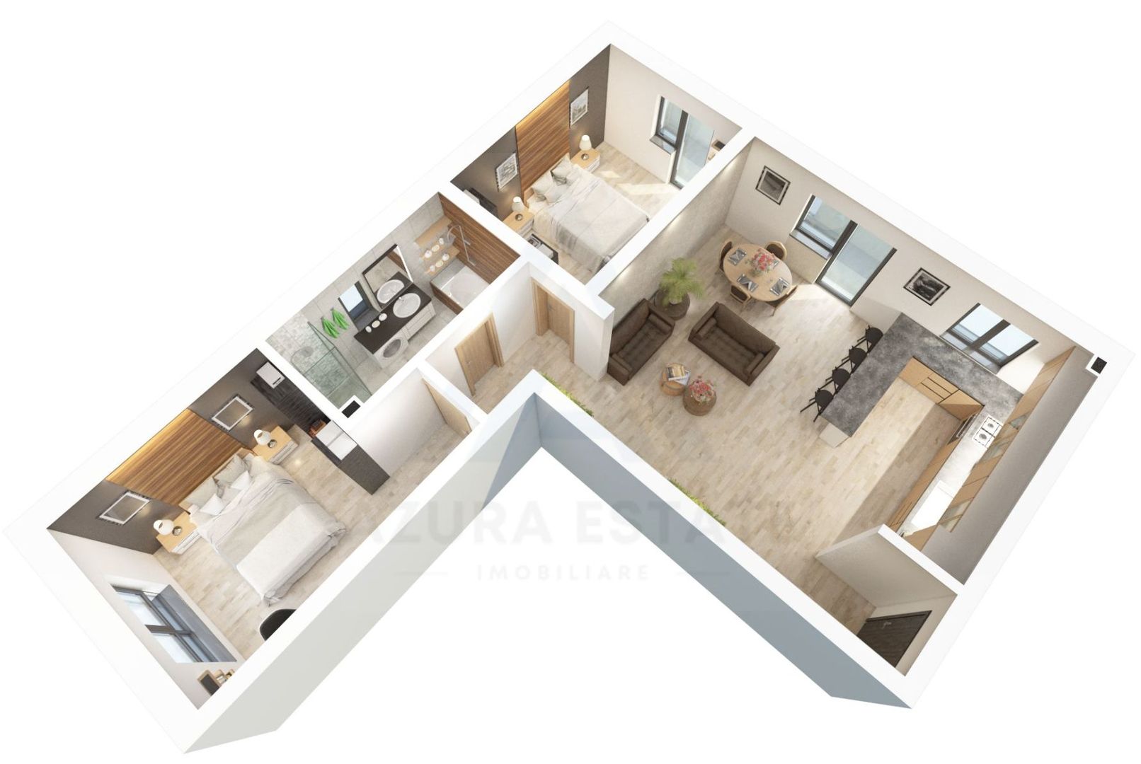 Apartament premium 69.4 mp utili 3 camere balcon 8.1 mp pe Dna Stanca - Poză 10