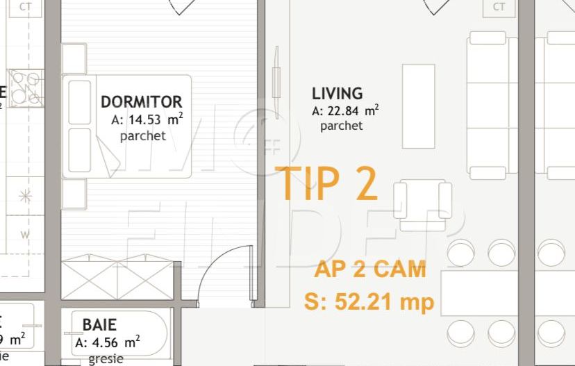 Vânzare apartament 2 camere imobil nou, Borhanci - Poză 2