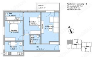 Vand apartament 3 camere - Poză 6