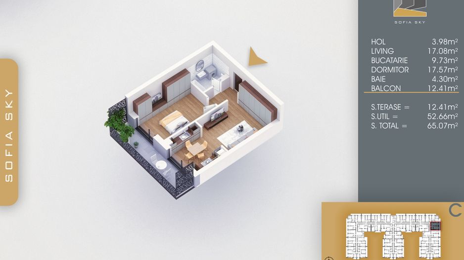 Apartament 2 camere spatios Titan Pallady  7 min Metrou Nicolae Teclu - Schiță 2