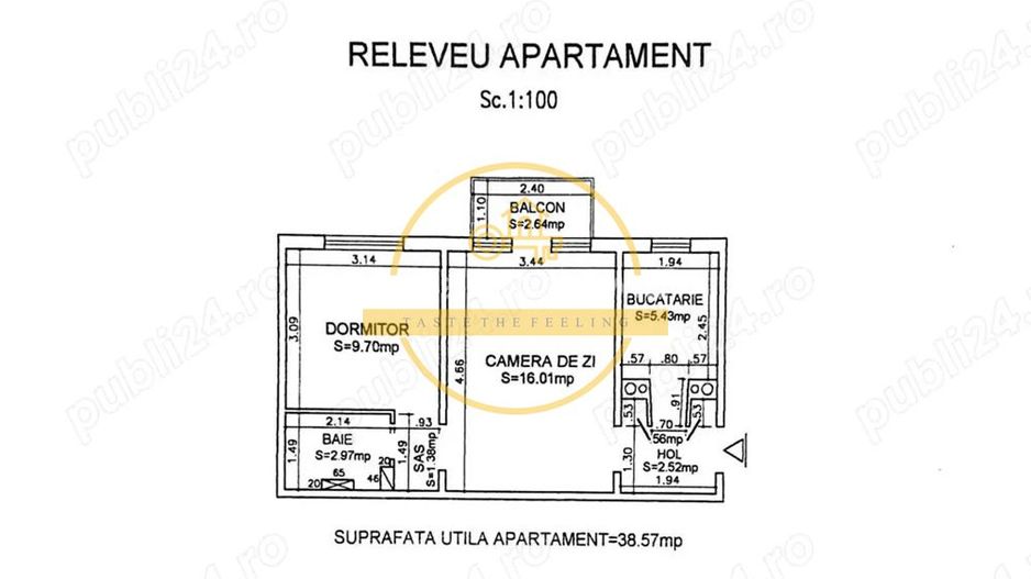 Apartament 2 camere, 40 mp, Aleea Pacurari - Poză 9