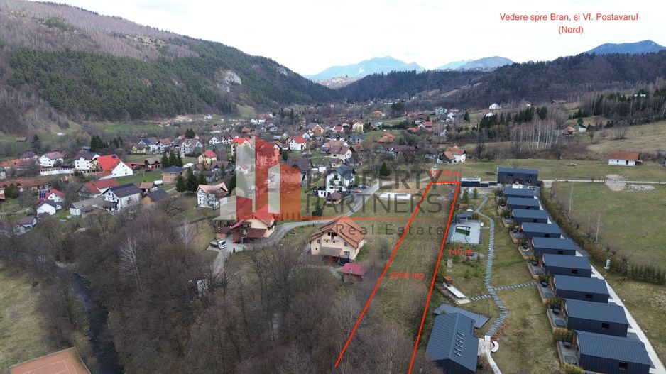 Teren intravilan 2.256 mp Bran – Podul Șimonului  |  Ideal cabane | Vedere Munte - Poză 2