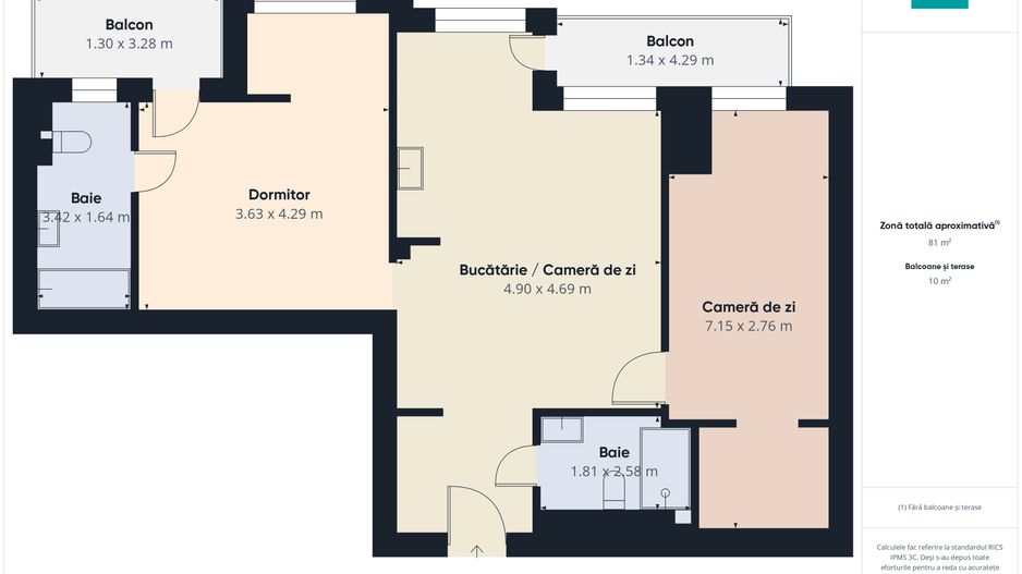 Apartament 3 cam.– Pipera | Rond OMW MTM RESIDENCE - Poză 7