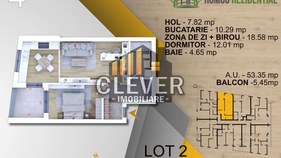 Ap 2 camere, Panouri Fotovoltaice, Ventilatie inteligenta - Pallady - Schiță 15