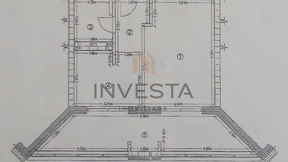 Apartament 2 camere de inchiriat, parcare, intrare Floresti, zona BMW - Schiță 7