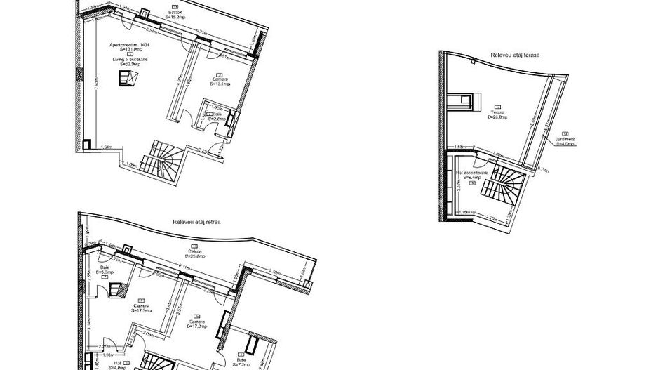 Penthouse 3 niveluri | Terase ample | 0% comision cumpărător | Wings - Schiță 13