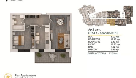 Apartament 2 camere Titan-Pallady cu Loc de Parcare Gratuit