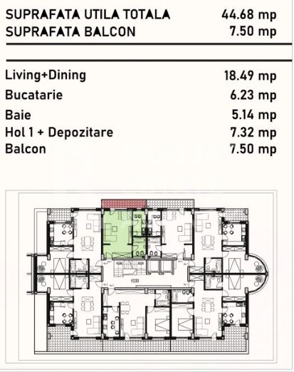 Vânzare, garsonieră, Armonia Residence, Brașov - Schiță 6