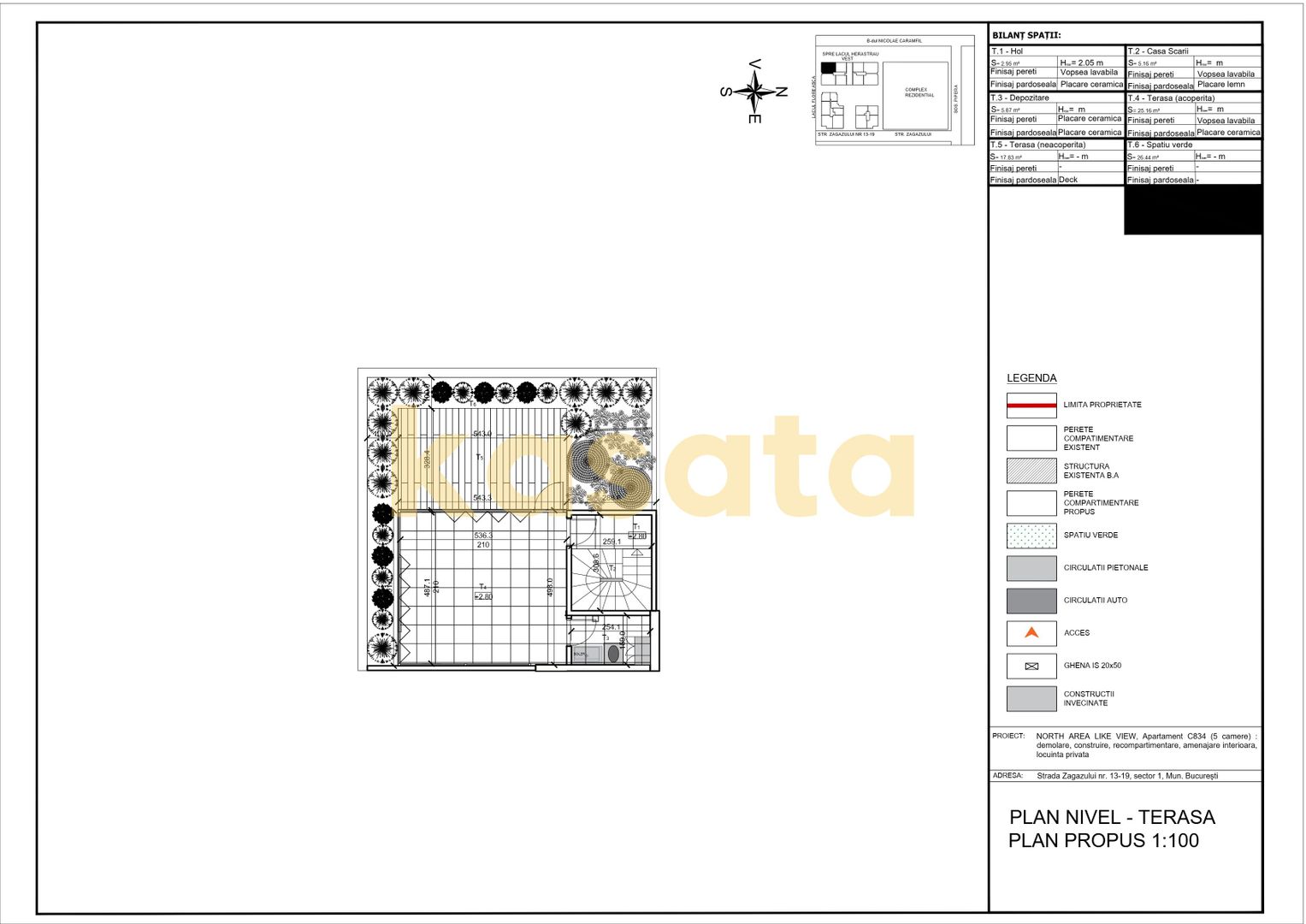 Penthouse I etaj 8-9-10 I terasa 100 mp I 225 mp utili I Zagazului - Schiță 3