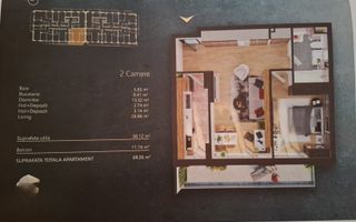 Apartament cu 2 camere de vanzare-parcare - noul Mall Rivus - Poză 7