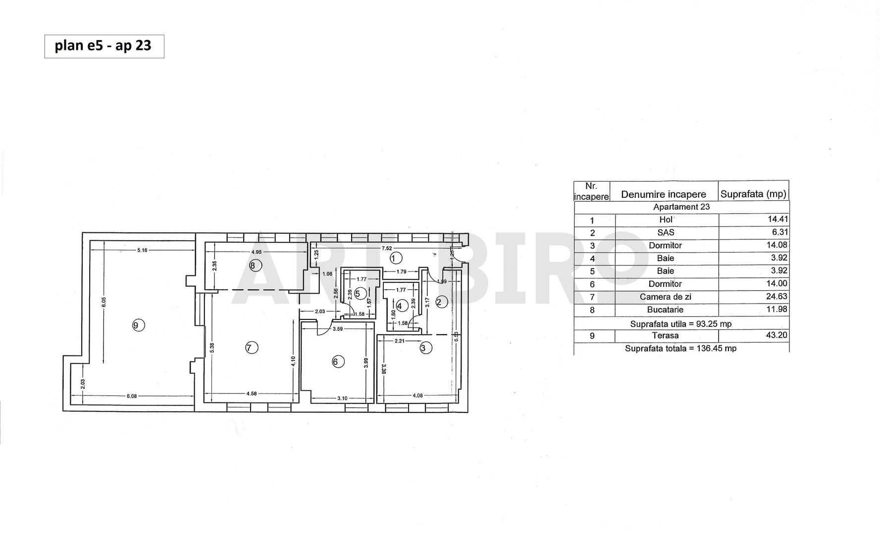 Zero comision, 93mp birou cu terasa Matei Basarab - Delea, 11' metrou - Schiță 8
