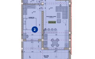Apartament 2 camere, 52 mp, Zona VEST, Sibiu - Schiță 7