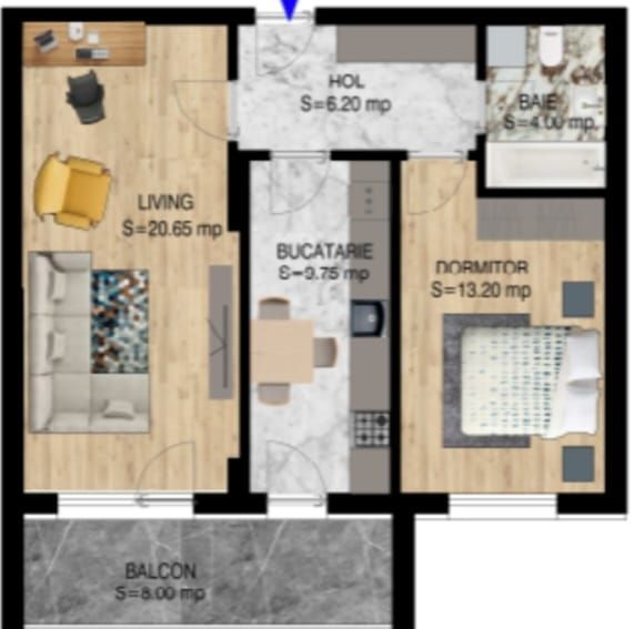 2 CAMERE DECOMANDAT - PALLADY - COMISION 0%! - Poză 1
