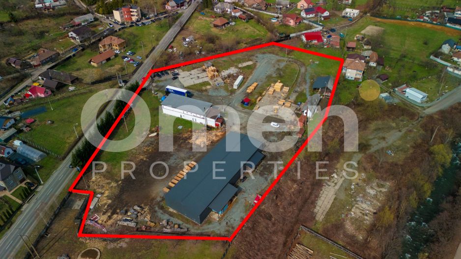 Teren industrial cu hale de prelucrare lemn/cherestea - Poză 2