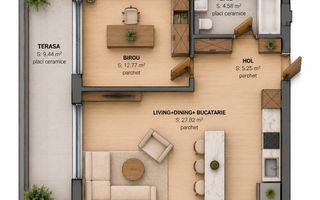 Apartamente cu 1-2-3-4 camere, parcare | Bloc Nou Traian Vuia Pod IRA - Poză 7
