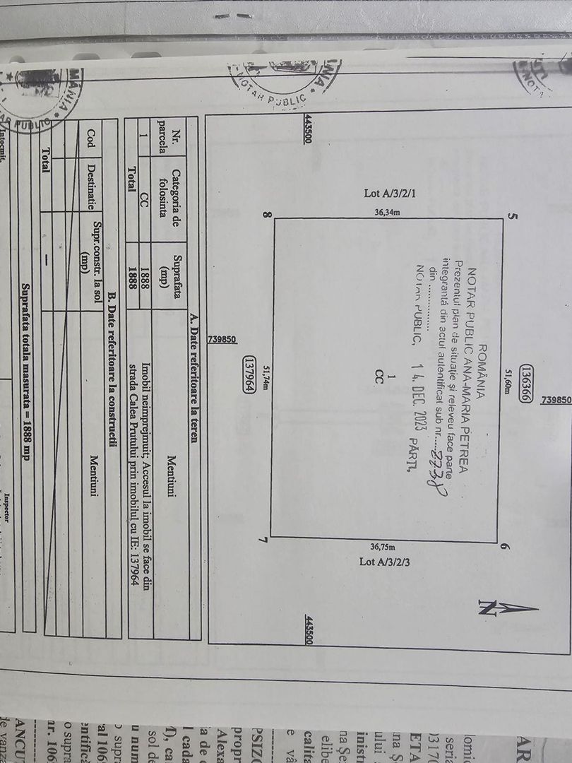Teren intravilan in Galati, str. Macului, sup. 2077 mp - 70 euro/mp - Poză 2