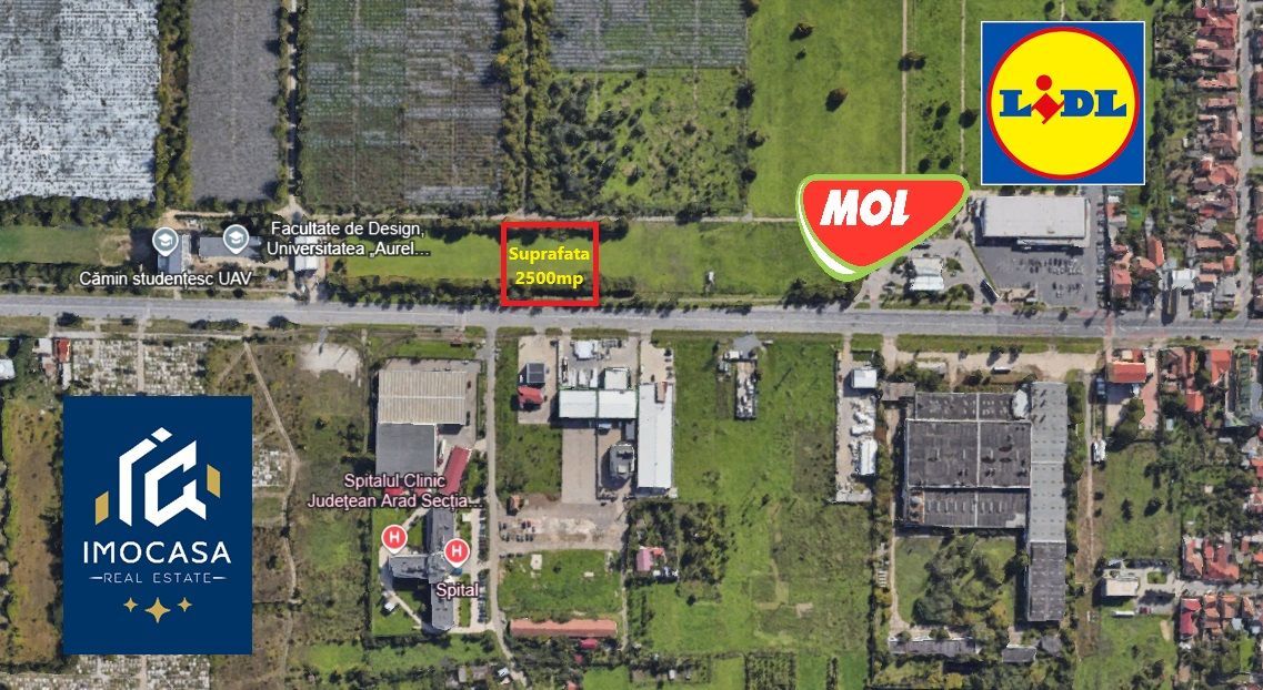 De Vanzare Teren Inravilan Gradiste Arad FS 50ml PUZ bloc S1+S2+P+10E. - Poză 2