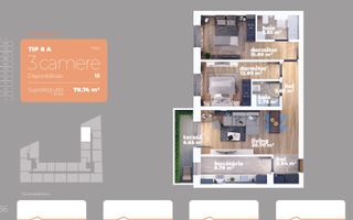 Promo Apartament 3 camere 2 bai Titan Auchan - Poză 1