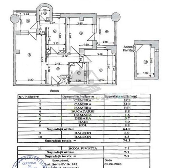 Apartament cu trei camere, Centrul Civic - Mesota - AFI Mall , etaj 2 - Poză 9