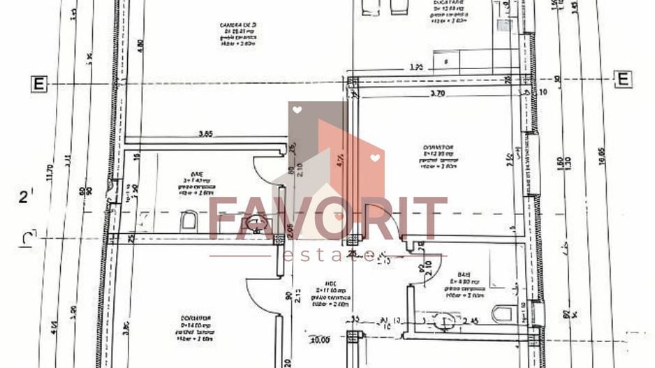 Casa Individuala in Mosnita Noua | 3 dormitoare + 2 bai | Teren Generos - Schiță 22