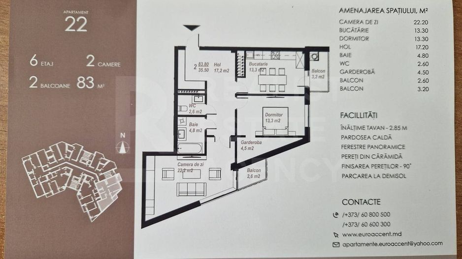Vânzare, apartament, 2 camere, Strada Basarabia, Ialoveni - Poză 4