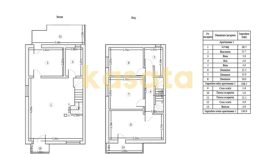 Casă Duplex 🏡 | Bragadiru 📍 | 4 Camere | 3 Dormitoare 🛏️ | P+1+M - Schiță 19