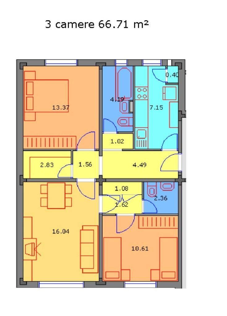 De vanzare apartament 3 camere Apusului - Poză 9