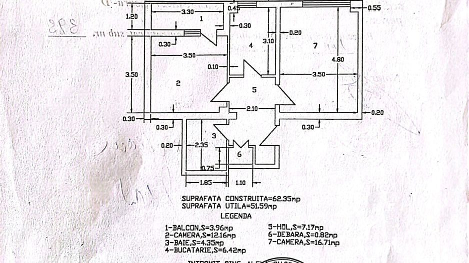 APARTAMENT 2 CAMERE DECOMANDATE, ETAJ 2, ULTRACENTRAL – BLOC AUROCOR; - Poză 11