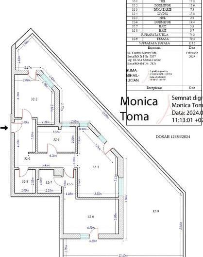 3 camere mobilat | 75mp + 80mp terasa | +parcare | Proprietar - Poză 14