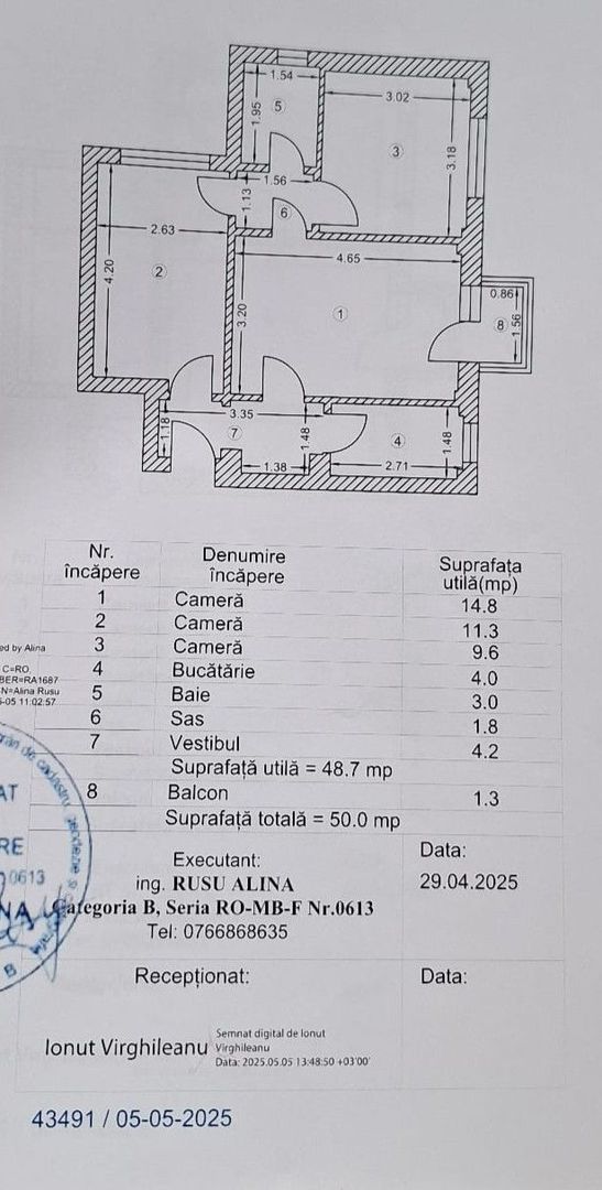 Apartament 3 camere circular Str. Luica - Str. Uioara 2 - Poză 11