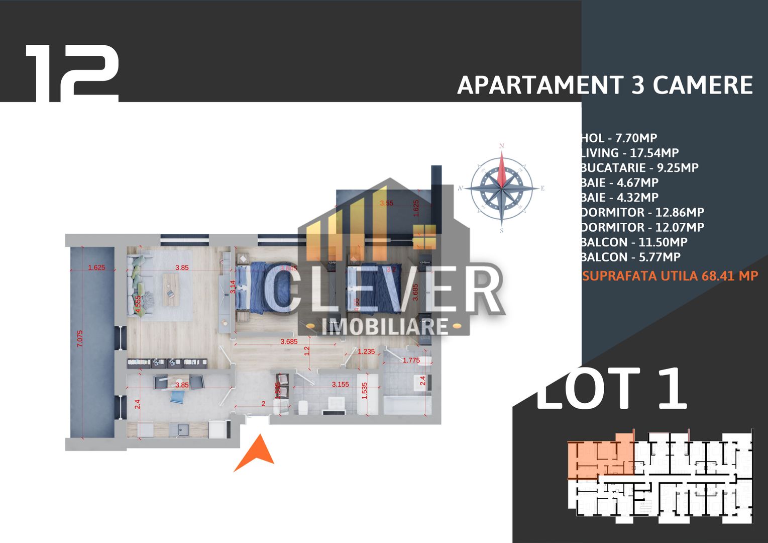 Apartament 3 camere-Theodor Pallady-Parcare BONUS - Poză 2