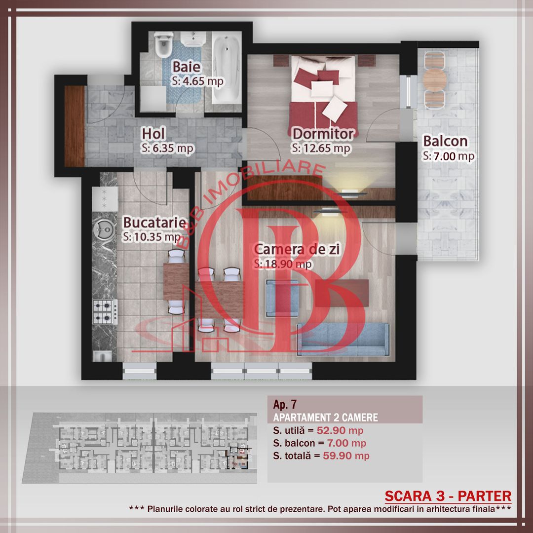 2 camere decomandat parcare bonus  -oferta lansare proiect Pallady - Schiță 1