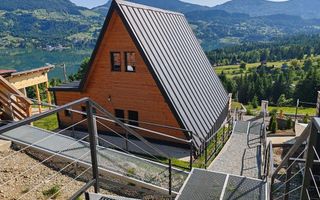 Cabana A Frame 4 camere 76 mp-teren 2,5 ari-panorama spre lac Colibita - Poză 4