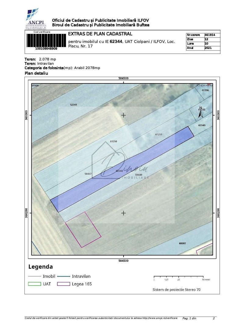 Teren intravilan 2078 mp langa padure - Piscu Ciolpani Snagov - Poză 8
