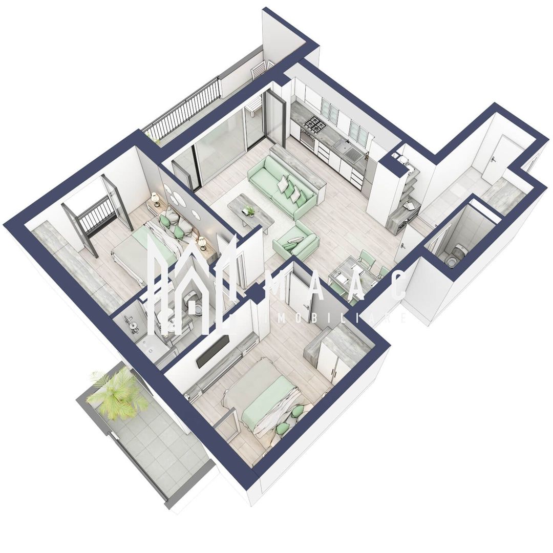 Apartament 3 camere | Balcoane 16.2 mp | Etaj 1 | Turnisor - Poză 5