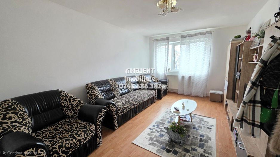 Apartament cu 3 camere, mobilat si utilat, etaj 3, VASLUI zona CENTRU; - Poză 2