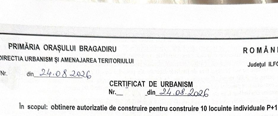 Bragadiru dubla deschidere Str. Crinului URBANISM CONSTRUIRE 10 CASE - Poză 9