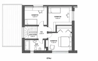 Casă individuală | 112 mp | Teren 400 mp | Parcare acoperită | Chinten - Schiță 17