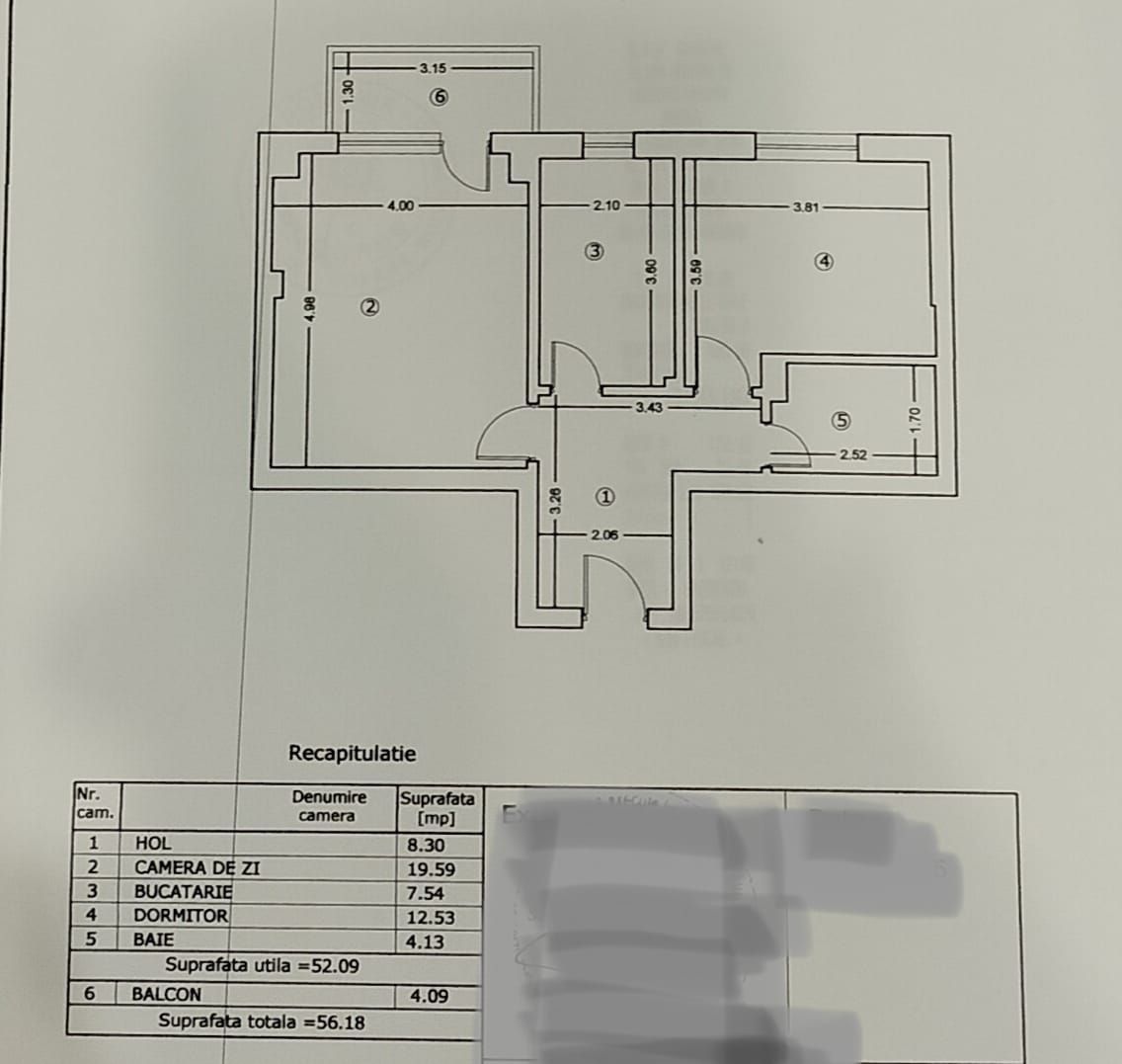Apartament 2 Camere Rotar Park 1 - Schiță 10