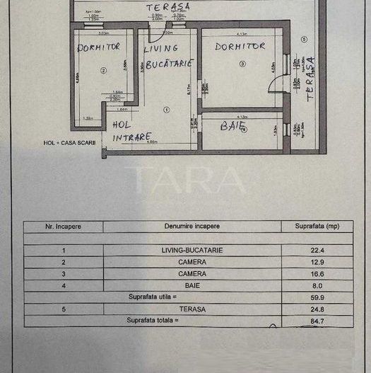 Apartament 2 camere – terasă 25 mp, parcare inclusă – zona Vivo. - Poză 5