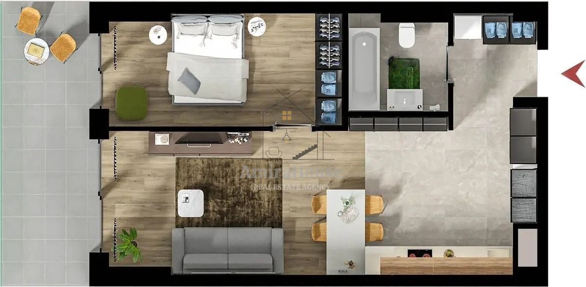 Apartament 2 camere imobil nou  P-ta Abator - Poză 1