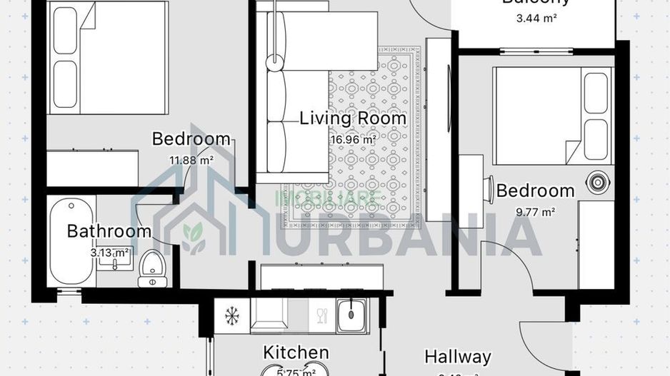 Apartament de închiriat | # | 3 camere | Podu Ros | AC | Centrala - Poză 1
